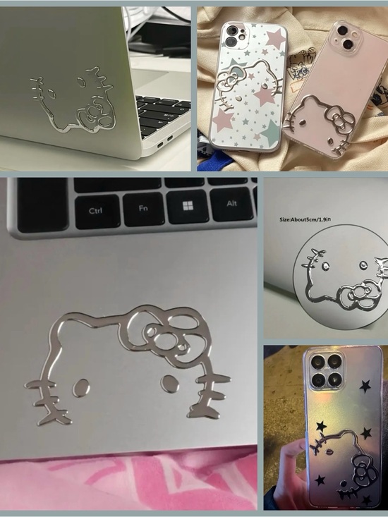 Hello Kitty Other - 2-pc Sanrio Hello Kitty PVC Decals (3D)